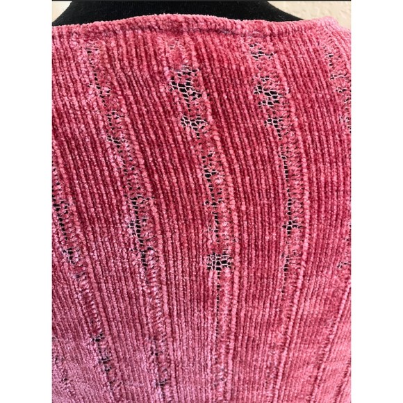Vintage CLIO Sweater Distressed Mauve pink Sz M - Picture 4 of 7